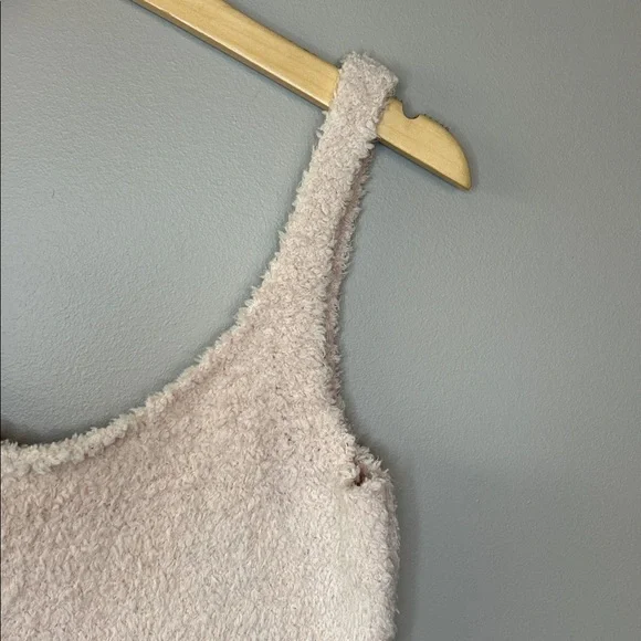 NWT SKIMS Cozy Knit Tank Cropped Camisole Size S/M Small/Medium. Pale Pink - Picture 3 of 7